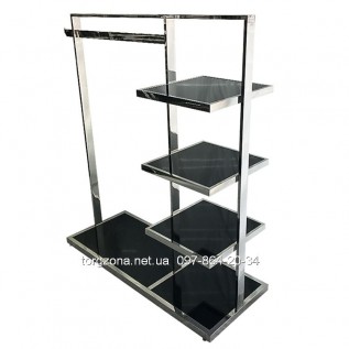 Вішало для одягу з подіумом і трьома полицями TZ-009